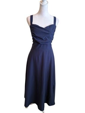New 2XL Belle Poque Navy Vintage 1950’s A Line Midi Swing Dress